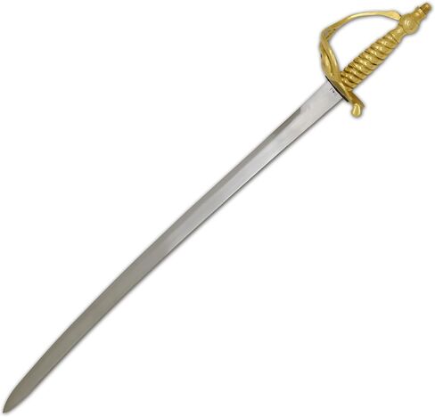 Medieval Warrior Handmade Real High Carbon Steel Bunker Hill Sword with Leather Scabbard in Saudi Arabia