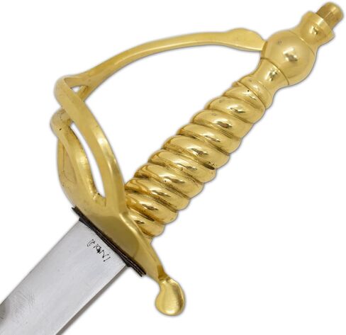 Medieval Warrior Handmade Real High Carbon Steel Bunker Hill Sword with Leather Scabbard in Saudi Arabia