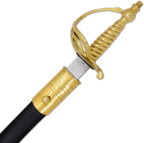 Medieval Warrior Handmade Real High Carbon Steel Bunker Hill Sword with Leather Scabbard in Saudi Arabia