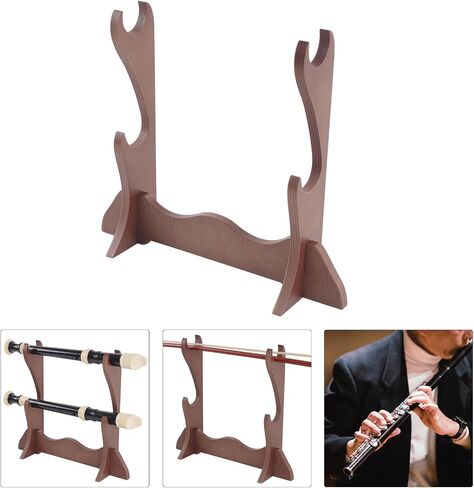 Flute Display Stand Holder Woodwind Instrument Show Monitors Wood in Saudi Arabia