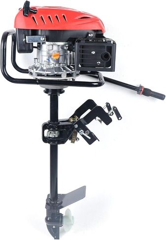 4 Stroke 6HP Outboard Motor, 170 CC Fishing Boat Motor Engine with Air Cooling Single Cylinder Heavy Duty Boat Engine Marine Engines with TAS Ignition System, 3600 r/min,3.2KW in Saudi Arabia