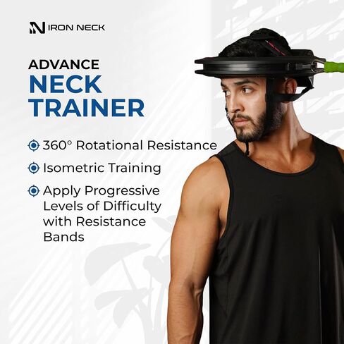 Iron Neck 3.0، مجموعة أدوات إعادة التأهيل، مدرب للرقبة 360 درجة وأشرطة مقاومة للتمرين وإعادة التأهيل وتخفيف الألم وتصحيح الوضعية in Kuwait