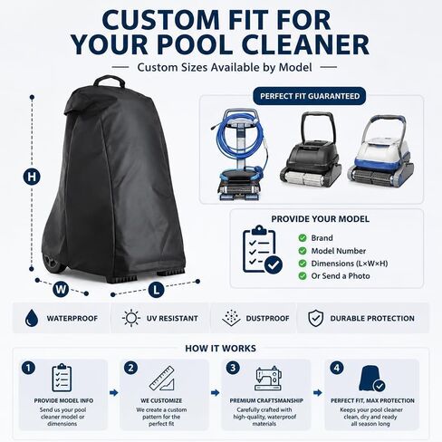 420D Pool Cleaner Cover Robotic Pool Vacuum for Fluidra Polaris P945 Caddy 2017-2022, Dust Protector Case for Robot Vacuum Storage Cleaning Robot & Caddy in Kuwait