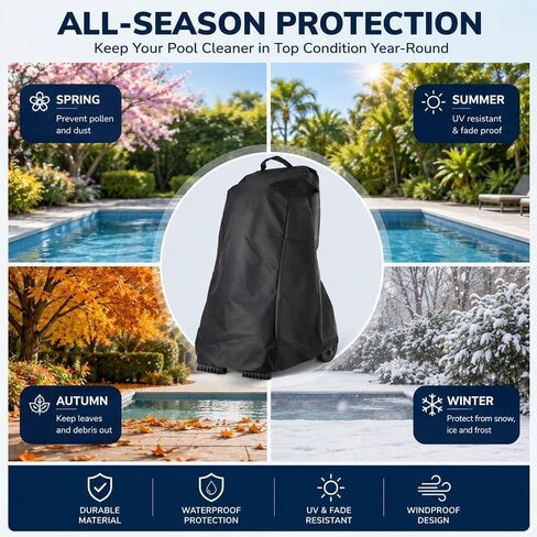 غطاء منظف حوض السباحة 420D، مكنسة حمام السباحة الروبوتية لـ Fluidra Zodiac CNX 30 iQ Caddy 2023-2025 2026، حافظة واقية من الغبار لروبوت التنظيف والتخزين الآلي والعلبة in Kuwait