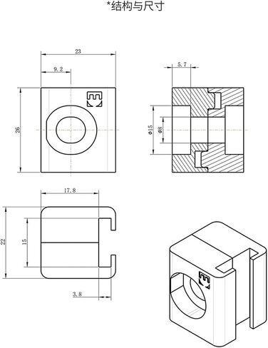 Rg03-3S Lock Rod Fixing Component Guide Stainless Steel Sleeve Industrial Accessory Positioning 1Pcs in Kuwait