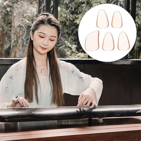 5 قطع من أغطية حماية أطراف الأصابع البرتقالية من VOSAREA لأدوات ممارسة Guzheng وأظافر الآلات الخيطية in Kuwait