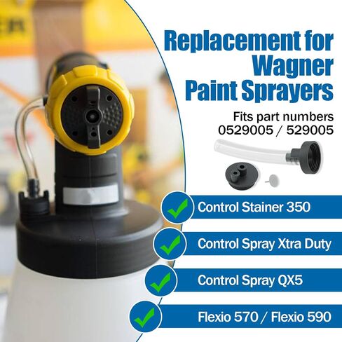 3-Pack Paint Sprayer Check Valve Kit for Wagner, 0529005 529005 | Stops Backflow & Sputtering, Direct Replacement, Seals Tight, Fits Control Stainer 350, Xtra Duty, QX5, Flexio 570/590 in Kuwait