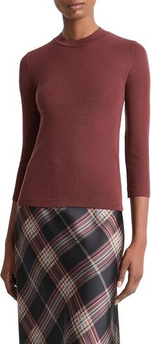 Vince Women's 3/4 Sleeve High Crew in Saudi Arabia