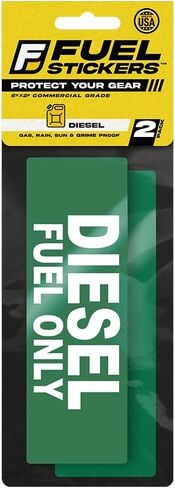 Diesel فقط ملصق - 3 عبوات - علامات تحديد الوقود لخزان الوقود والجرار والمعدات الثقيلة - مقاوم للعوامل الجوية ، الولايات المتحدة الأمريكية - الولايات المتحدة الأمريكية مصنوعة من ملصقات الوقود (6x2 بوصة) ، 3 ملصقات in Kuwait