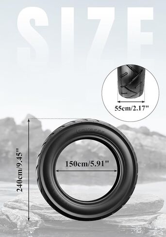 10x2.125/10X2 Inch Electric Scooter Solid Tire, 50/75-6.1 Replacement Tubeless Rubber Wheels for F20/F25/F30/F40/F65/D18W/D28U/D38U Gotrax G4/XR/V2 Hiboy S2 Pro in Saudi Arabia
