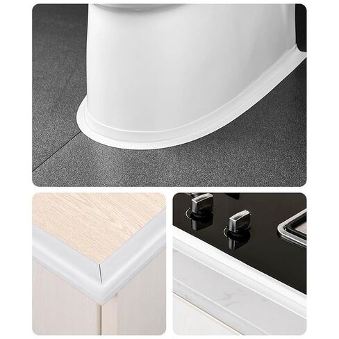 Toilet Waterproof Strip - Self-Adhesive Seal Tape for Kitchen & Bathroom, Moisture-Proof Barrier to Protect Against Leaks & Splashes,5m in Saudi Arabia