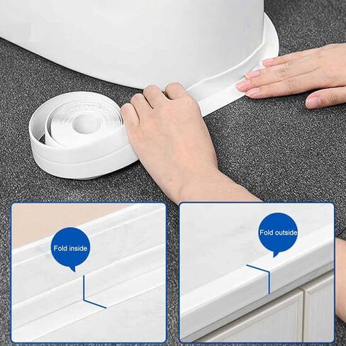 Toilet Waterproof Strip - Self-Adhesive Seal Tape for Kitchen & Bathroom, Moisture-Proof Barrier to Protect Against Leaks & Splashes,5m in Saudi Arabia
