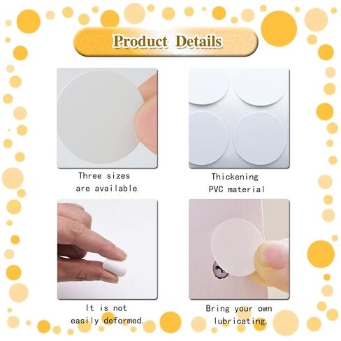 Cabinet Sticker Dots, White Stickers to Cover Screw Holes, White Furniture Stickers, Self-Adhesive Screw Hole 3 Sizes PVC Plastic Covers for Wood Cabinet Shelf in Saudi Arabia