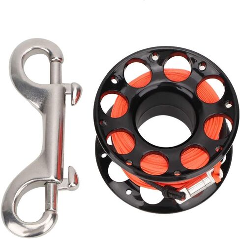 Durable Lightweight Scuba Diving Reel for Cave and Technical Diving (Black Wheel) in Kuwait