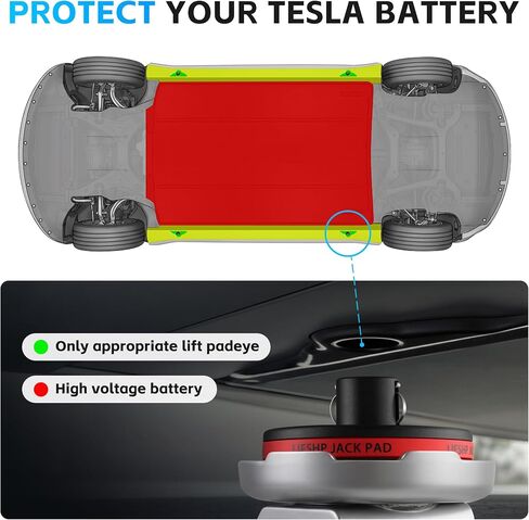 وسادات رفع الرافعة لطراز Tesla 3/Y/S/X وModel Y Juniper (2013-2026)، كرات رفع شديدة التحمل مع تصميم قفل زنبركي آمن، 4 عبوات مع حقيبة تخزين، حماية البطارية والهيكل in Kuwait