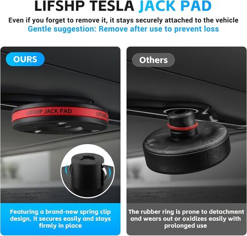 وسادات رفع الرافعة لطراز Tesla 3/Y/S/X وModel Y Juniper (2013-2026)، كرات رفع شديدة التحمل مع تصميم قفل زنبركي آمن، 4 عبوات مع حقيبة تخزين، حماية البطارية والهيكل in Kuwait