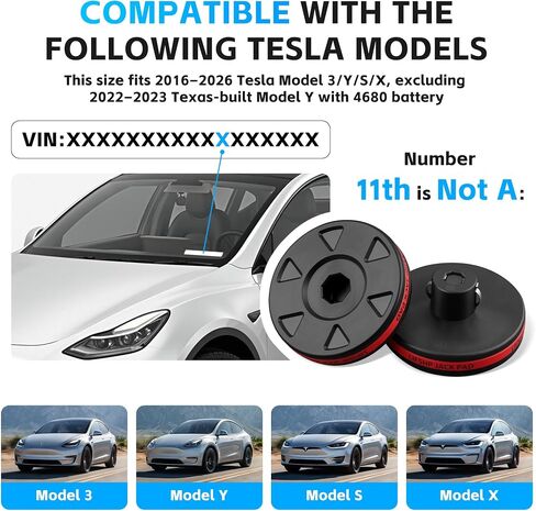 وسادات رفع الرافعة لطراز Tesla 3/Y/S/X وModel Y Juniper (2013-2026)، كرات رفع شديدة التحمل مع تصميم قفل زنبركي آمن، 4 عبوات مع حقيبة تخزين، حماية البطارية والهيكل in Kuwait