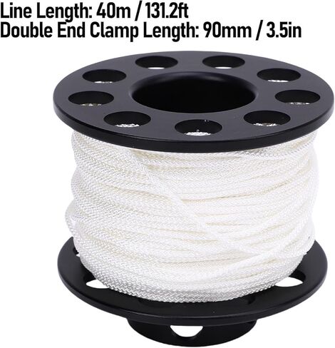 Gavigain Scuba Diving Finger Spool Reel White Line Double End Clamp Compact Dive Reel Cave Wreck Safety Diving in Kuwait