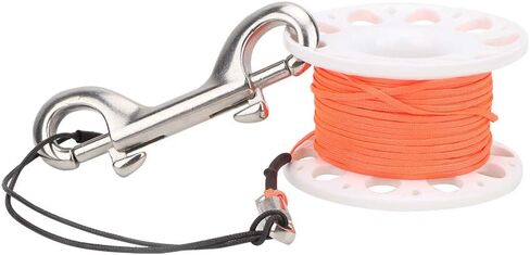 Durable Plastic Scuba Diving Finger Spool Reel for Underwater Accessory 30m 4 Colors (Black Wheel) in Kuwait