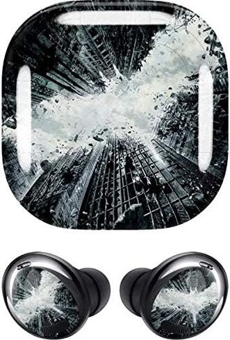 ملصق صوتي من Skinit متوافق مع Samsung Galaxy Buds Pro - تصميم مرخص رسميًا من Warner Bros Batman Dark Knight Rises in Kuwait