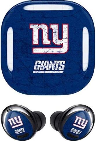 Skinit Decal Audio Skin Compatible with Samsung Galaxy Buds Pro - Officially Licensed NFL New York Giants Distressed Design in Kuwait