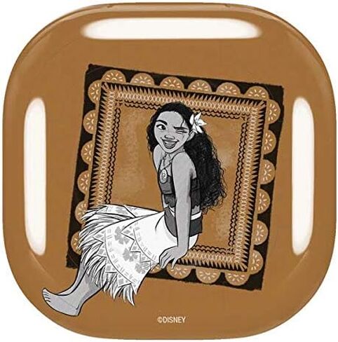غلاف صوتي من Skinit متوافق مع Galaxy Buds Pro - تصميم فني مرخص رسميًا من Disney Princess Moana Winking Art in Kuwait