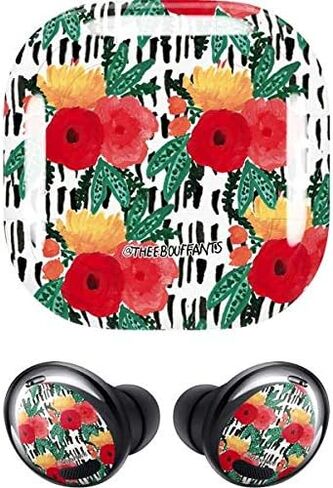 ملصق صوتي من Skinit متوافق مع Samsung Galaxy Buds Pro - تصميم باقات منتفخة وقلوب مكسورة 3 in Kuwait