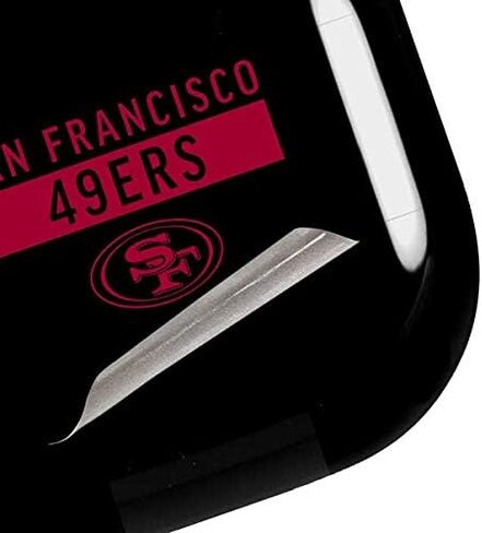 ملصق صوتي من Skinit متوافق مع Samsung Galaxy Buds Pro - تصميم سلسلة الأداء الأسود المرخص رسميًا من NFL San Francisco 49ers in Kuwait