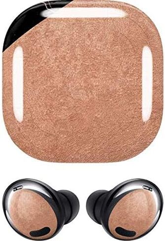 غلاف صوتي من Skinit متوافق مع Samsung Galaxy Buds Pro، مصمم في الأصل بتصميم منفصل من الرخام باللونين الأسود والوردي in Kuwait