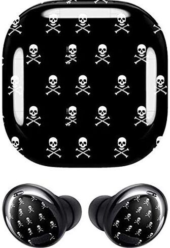 Skinit Decal Audio Skin Compatible with Samsung Galaxy Buds Pro Originally Designed Skull and Crossbones (White) Design in Kuwait