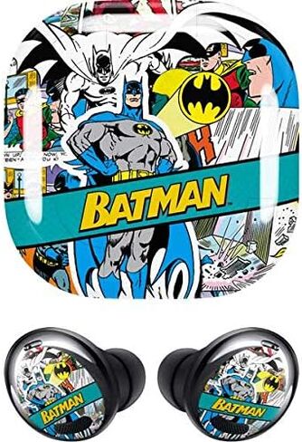 غلاف صوتي من Skinit متوافق مع Samsung Galaxy Buds Pro - تصميم كتاب هزلي مرخص رسميًا من Warner Bros Batman in Kuwait