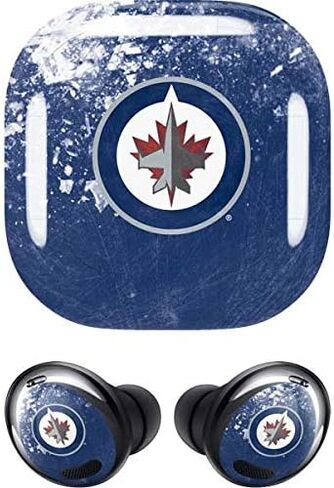 Skinit Decal Audio Skin Compatible with Samsung Galaxy Buds Pro - Officially Licensed NHL Winnipeg Jets Frozen Design in Kuwait
