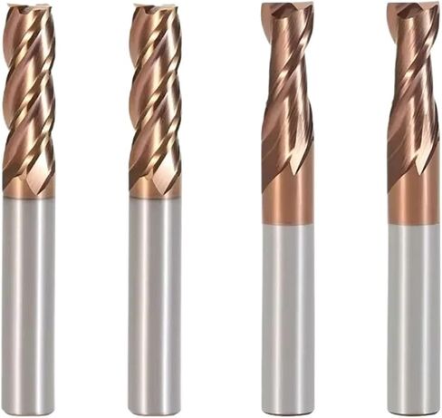 Carbide End Mill 2/4 Flutes Milling Cutter Alloy Coating Tungsten Steel Cutting Tool CNC Maching Endmill 1-20mm Milling Cutter Set(D9x10Dx25x75L) in Kuwait
