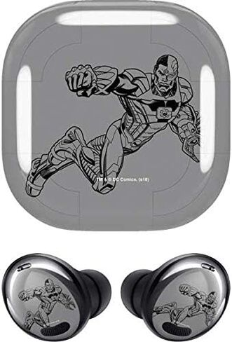 غلاف صوتي من Skinit متوافق مع Samsung Galaxy Buds Pro - تصميم Warner Bros Cyborg Comic Pop المرخص رسميًا in Kuwait