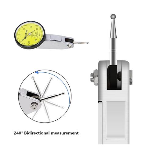 Dial Indicator, Lever Dial Indicator Gauge with Dovetail Slot Dial Gauge Test Indicator Fit for 0-40mm 0.01mm Measuring Instrument Tool in Kuwait