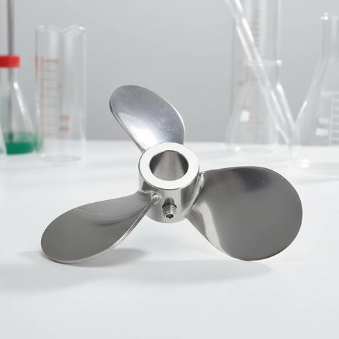 Generic Three-Leaf Stirring Impeller Mirror Polished 3- Mixing Propeller Low Vibration Machine Part for Industrial, Research Facility, Outer Diameter 120mm, Inner Hole 16mm, 304 Stainless Steel in Kuwait