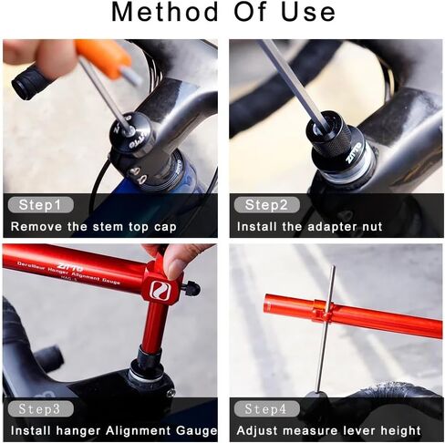 محول أداة قياس زاوية ناقل الحركة لدراجة الطريق من ZTTO، صامولة قياس محاذاة شماعة Derailleur، ضبط ارتفاع رافعة فرامل التحول وتنظيم الدراجة (جوز المحول) in Kuwait