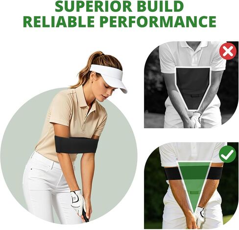 Golf Swing Arm Band, Swing Posture Fixing Golf Training aid, Tight Restraint Arm Strap Improves Swing Plane & Stability, Unisex Golf Gear for Novice Indoor & Outdoor Training in Kuwait
