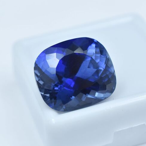 AAA+ CERTIFIED 13.20 Ct Natural Blue Tanzanite Best Loose Gemstone Cushion Cut. in Kuwait