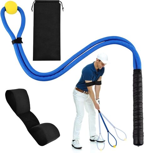 Golf Rope Swing Trainer Set, Golf Swing Training Aid for Improving Speed, Accuracy, Rhythm, Flexibility and Strength, Golf-Warm-Up Practice Equipment in Kuwait