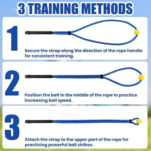 Golf Rope Swing Trainer Set, Golf Swing Training Aid for Improving Speed, Accuracy, Rhythm, Flexibility and Strength, Golf-Warm-Up Practice Equipment in Kuwait