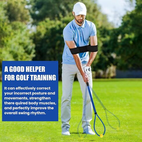 Golf Rope Swing Trainer Set, Golf Swing Training Aid for Improving Speed, Accuracy, Rhythm, Flexibility and Strength, Golf-Warm-Up Practice Equipment in Kuwait