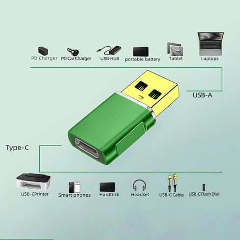 محولات USB3.0 خفيفة الوزن ذكر إلى النوع C أنثى تدعم الشحن السريع 5V2A ونقل البيانات بسرعة 5 جيجابت في الثانية in Kuwait