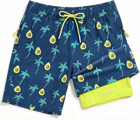 Boys Toddler Swim Trunks w/Compression Liner, Quick Dry Kids Board Swim Shorts, UPF 50+ Bathing Suit w/Zip Pockets in Kuwait