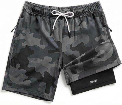 Boys Toddler Swim Trunks w/Compression Liner, Quick Dry Kids Board Swim Shorts, UPF 50+ Bathing Suit w/Zip Pockets in Kuwait