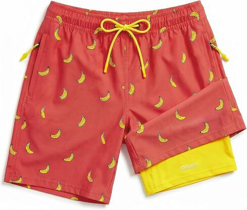 Boys Toddler Swim Trunks w/Compression Liner, Quick Dry Kids Board Swim Shorts, UPF 50+ Bathing Suit w/Zip Pockets in Kuwait