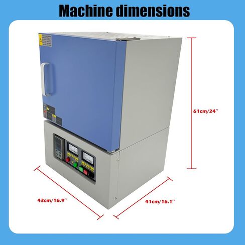110V 1700°C Programmable Muffle Furnace for Laboratory Sintering & Heat Treatment Silicon Molybdenum Rod Heating Timer in Kuwait