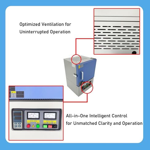 110V 1700°C Programmable Muffle Furnace for Laboratory Sintering & Heat Treatment Silicon Molybdenum Rod Heating Timer in Kuwait