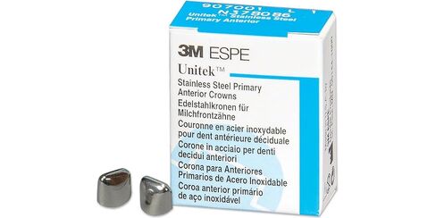 3M ESPE 907001 Unitek الفولاذ المقاوم للصدأ التيجان الأمامية الأولية #1 الجزء العلوي الأيسر المركزي 5/Pk in Kuwait