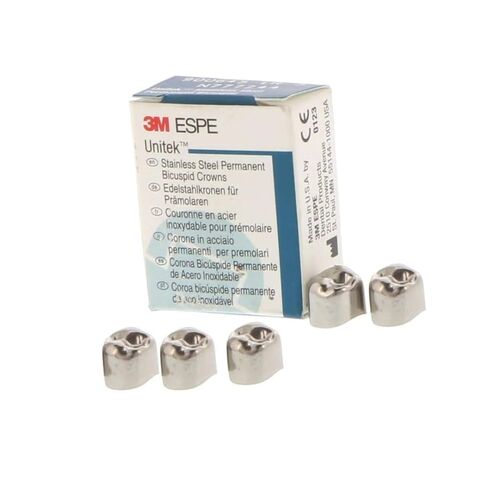3M ESPE 900445 Unitek تيجان من الفولاذ المقاوم للصدأ، الضرس الدائم الثاني رقم 5 السفلي الأيمن 5/Bx in Kuwait